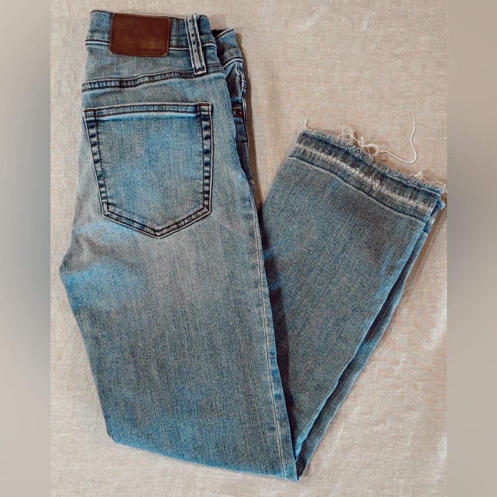J.Crew light wash cropped straight leg jean